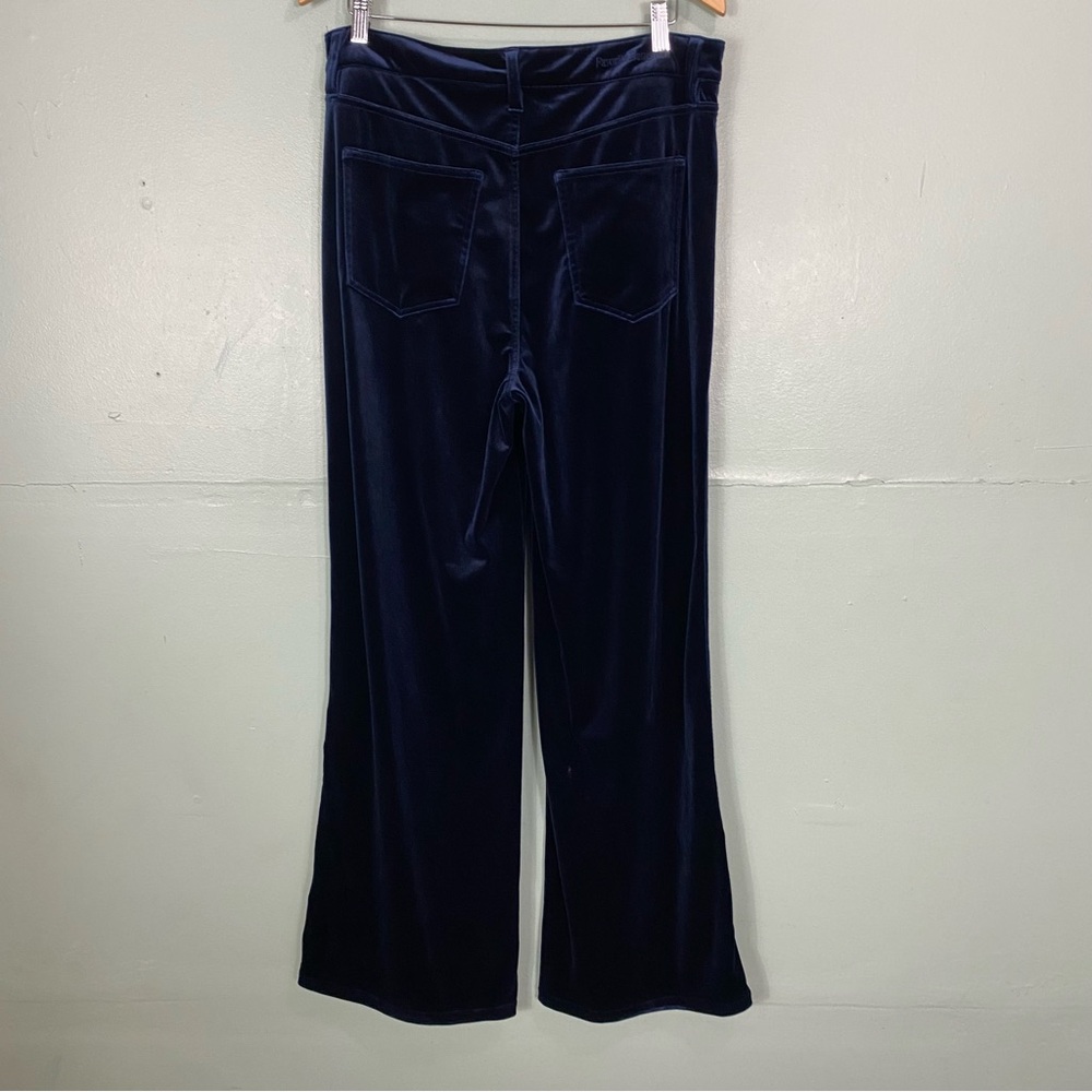 Favorite Daughter The Masha Super High Rise Wide Leg Navy Blue Velvet Size 31 - Picture 5 of 12